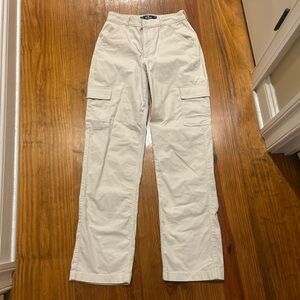 Women's Cream Cargo Pants